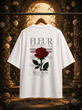FLEUR ( Red Rose )Terry Oversized Tee
