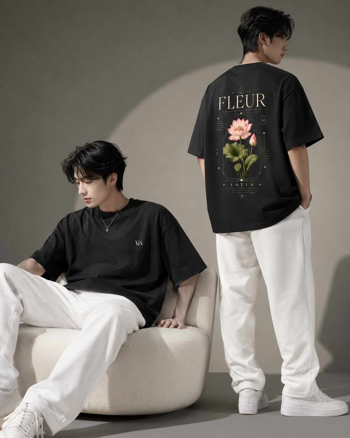 FLEUR ( Lotus ) Oversized Standard T-Shirt